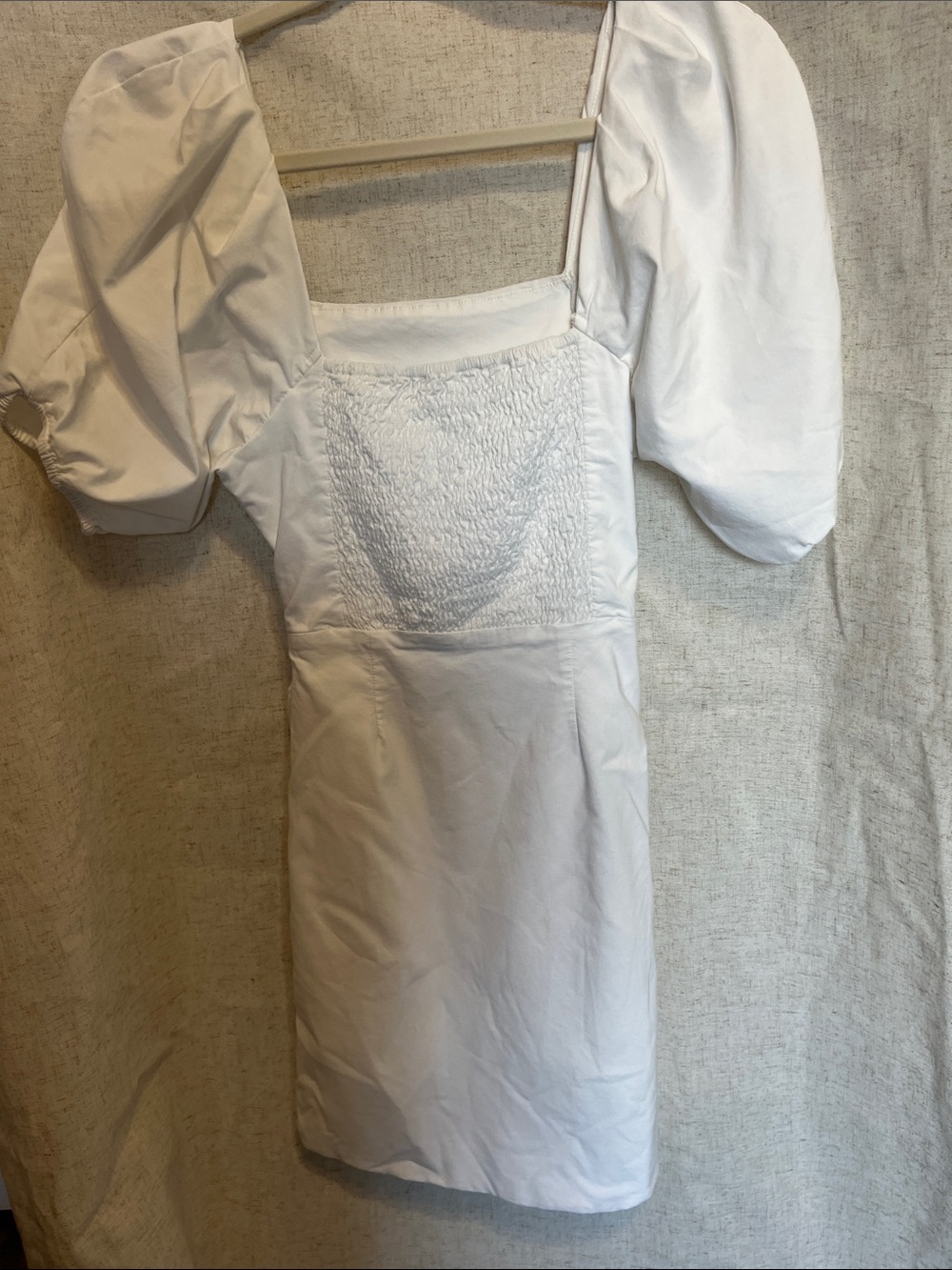 ASTR The LABEL White Puff-Sleeve Square-Neck Mini Dress - Picture 3 of 4